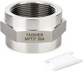 TAISHER 1PCS Forging of 304 SS Hex Coupling,3" NPT Female Pipe Fitting