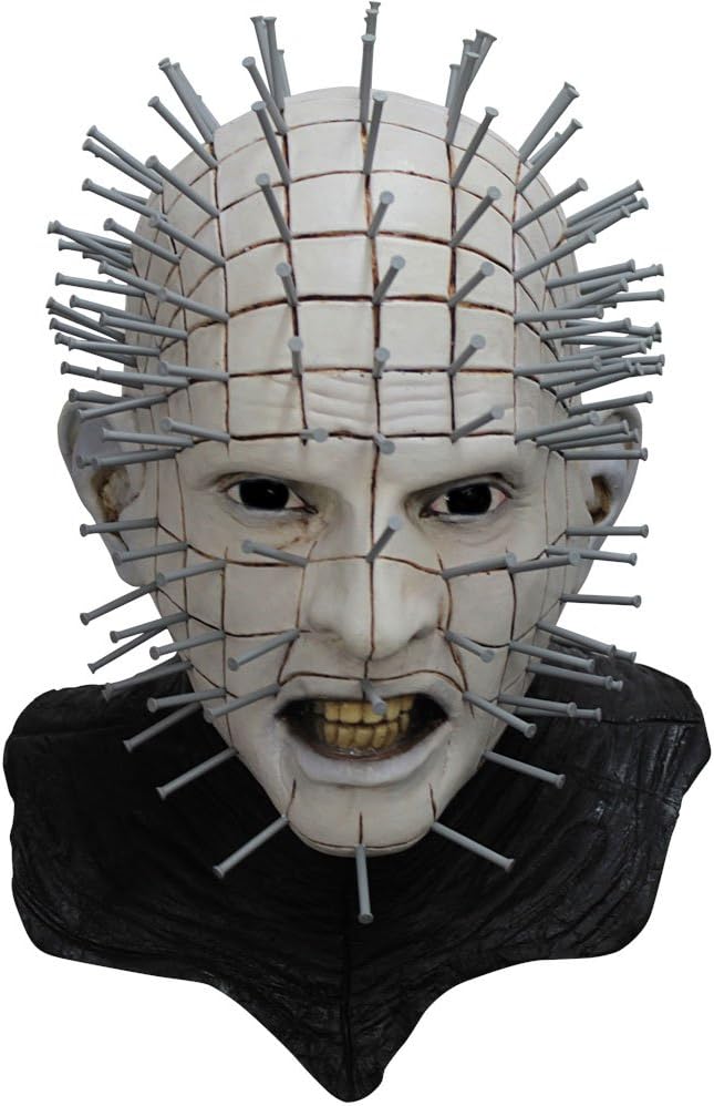 Men's Monster Horror Hellraiser III Pinhead Mask Halloween Costume Accessory
