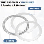uxcell 2 Sets NTA4860 Thrust Needle Roller Bearings with Washers, ID 3"