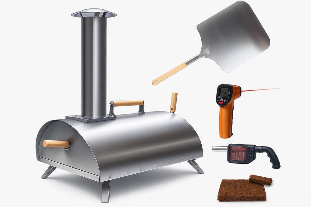 Portable Wood-Fired Pizza Oven Kit, 800°F, 13" Stone