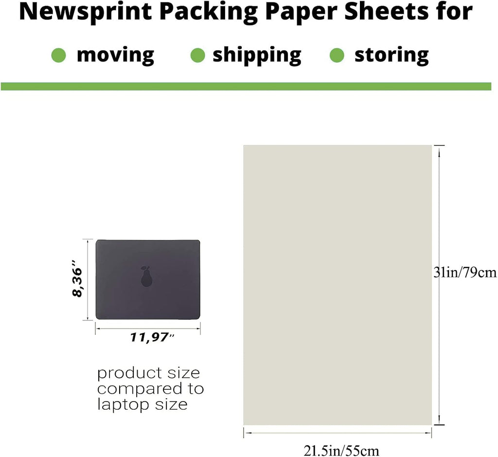 Large Packing Paper Sheets for Moving 31" x 21.5" Packaging Newsprint Paper 50 Pack Packing Paper for Wrapping