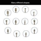 1/4" Shank Diamond Coated Grinding Burr, 60 Grit Diamond Grinding Bit