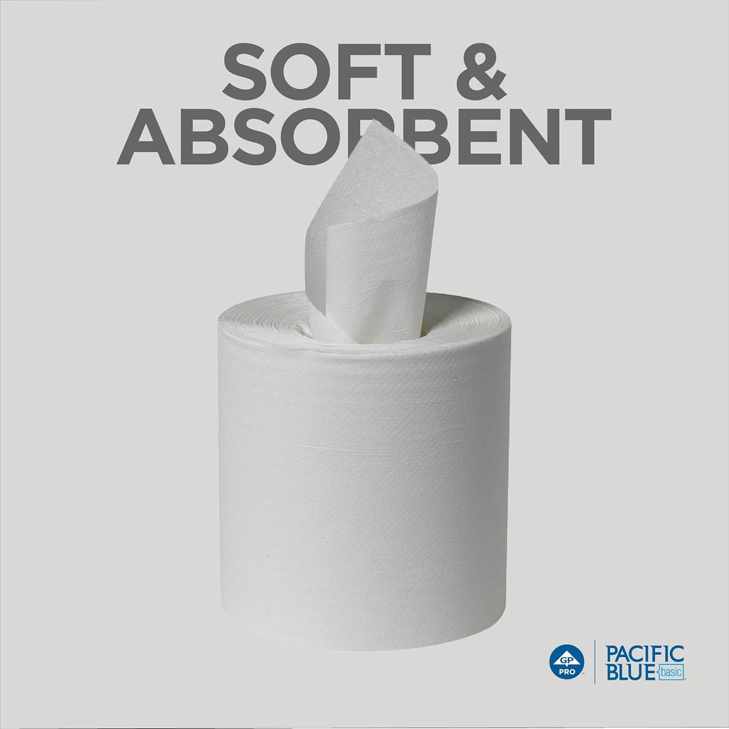Pacific Blue Basic Centerpull 1-Ply Perforated Paper Towels by GP PRO (Georgia-Pacific), White, 44110, 1000 Sheets
