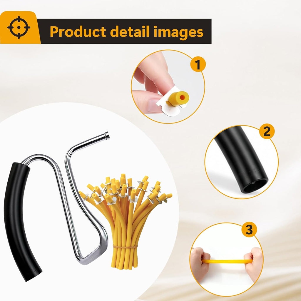 Stainless Steel California Castration Bander with 30 Pcs Bands, Professional Bloodless Castration Banding Tool Kit