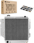 SPELAB 3 Row All Aluminum Radiator Compatible with Jeep Wrangler 1987-2006 TJ YJ 2.4L 2.5L 4.0L 4.2L 2001 2002 2003 2004 2005 - Replaces OEM part numbers ‎1015, 1507, 2101, 2760