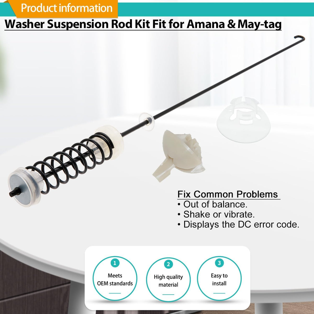 NTW4610YQ0 NTW4630YQ0 NTW4650YQ0 Washer Suspension Rod Kit for Amana
