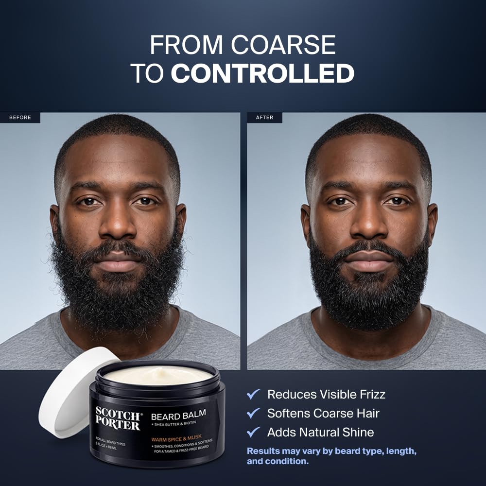 Conditioning Beard Balm for Men, Warm Spice & Musk