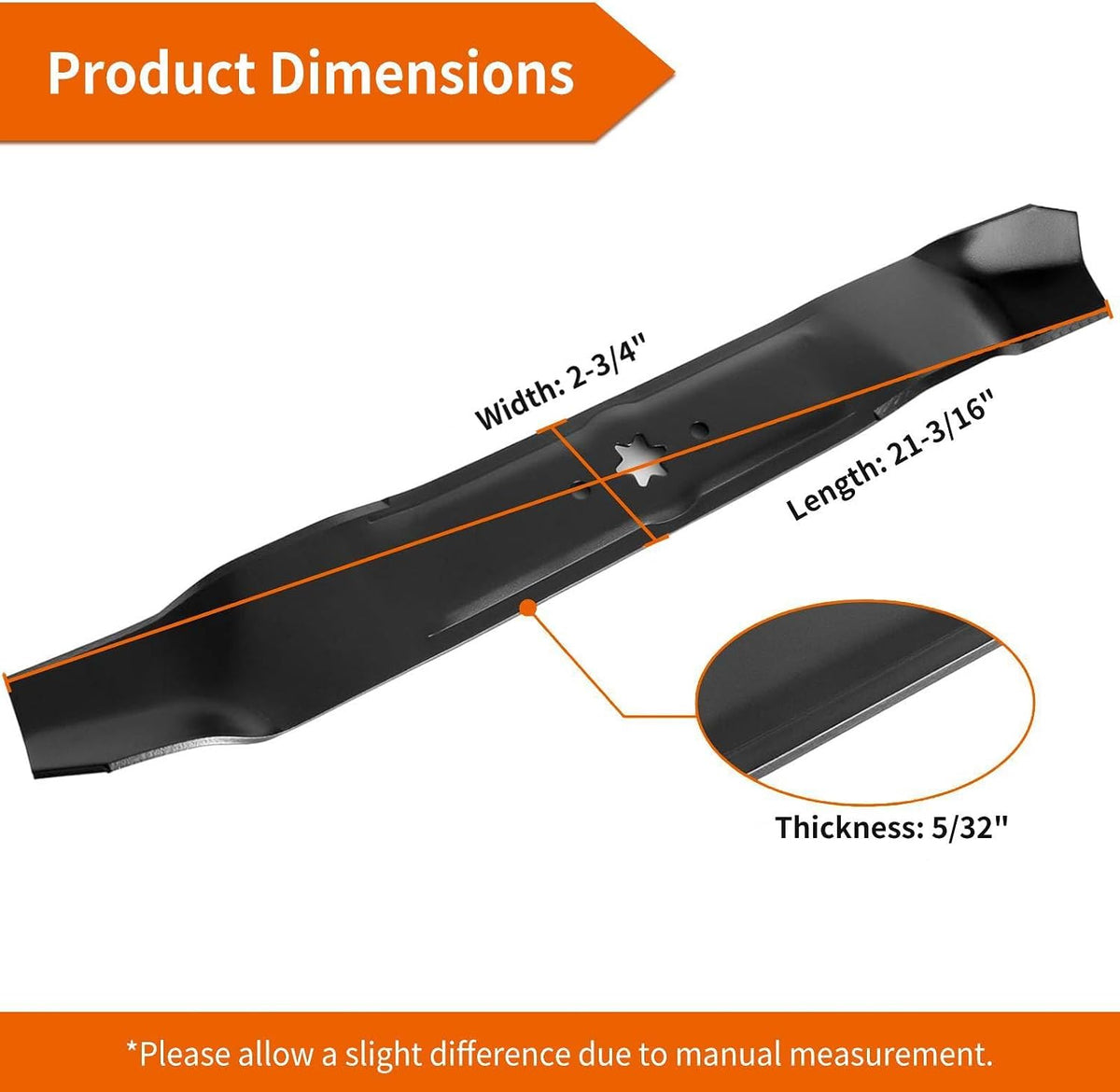 742-0616A Mower Blades for Cub-Cad et 42 Inch Mower, 942-04308 Mulching Blades for Craftsman/Troy Bilt/MTD 42" Riding Lawn Mower, Replace for 742-04308, 942-0616, 942-0616-X, 942-04126-X