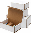 Corrugated Mailers White Tuck Shipping Boxes (6x4x2)