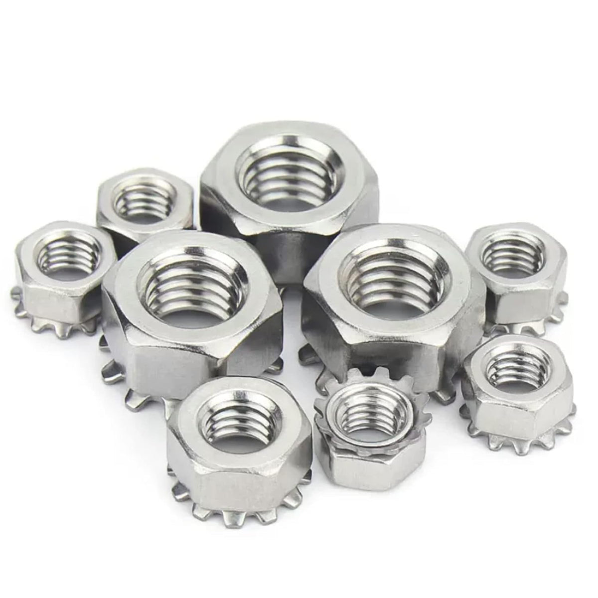 #8-32 Keps Lock Nut Stainless Steel, Pack of 50