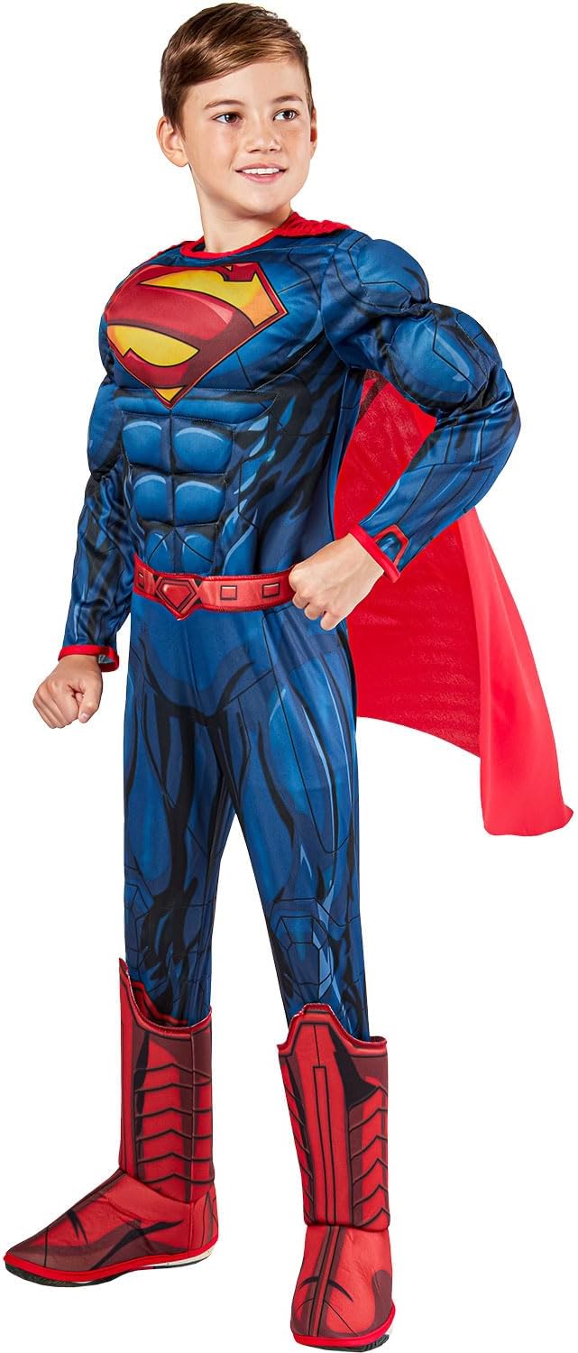 DC Comics Superheroes: Superman Costume for Kids, Boy's Large