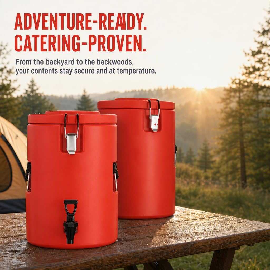 5 Gallon Insulated Beverage Dispenser 2-Pack Commercial