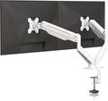 Dual Monitor Mount Stand-Height Adjustable Gas Spring Monitor Arm Desk Mount for 2 Monitor Screens 17 to 32 inches