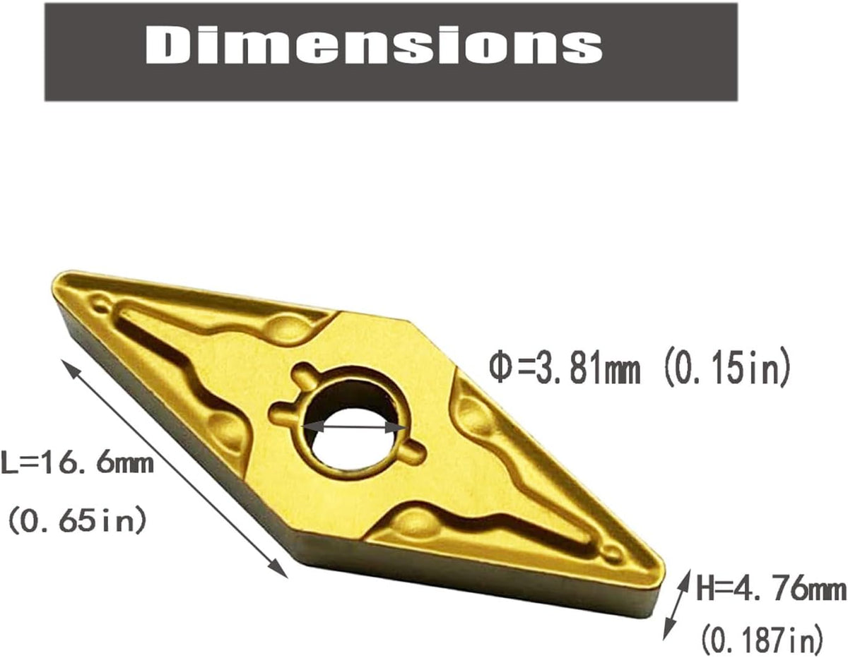 GBJ VNMG160408 Carbide Inserts Gold Coated For MVJNR MVVNN Holders