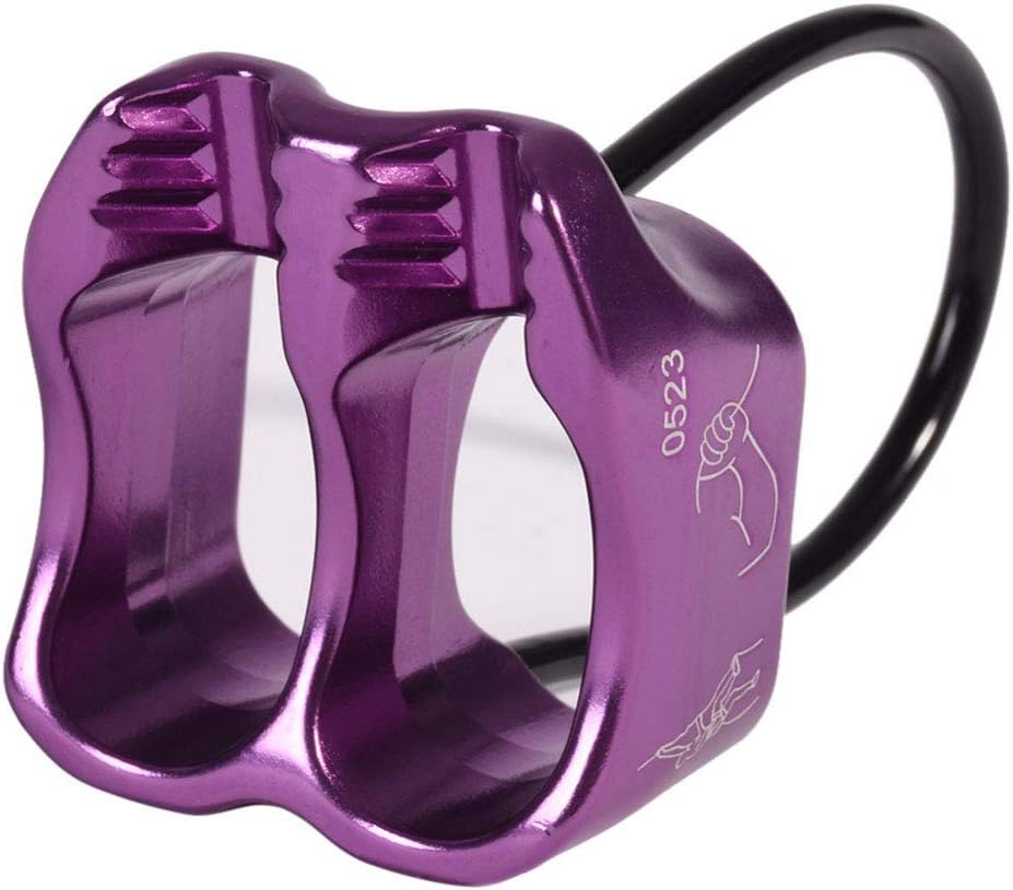 Professional 25KN Rappel ATC Belay Device Aluminum V-grooved Rock Climbing Belay Device Rappelling Descender Safety
