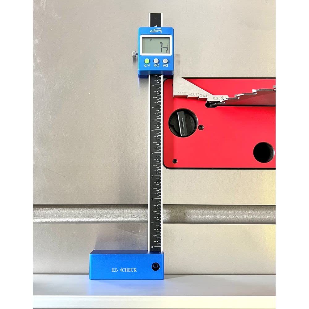 iGaging Digital 8" Height Gauge EZ-Check for Woodwork Router and Table Saw Adjustment