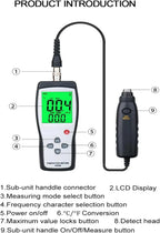 AS63B Portable LCD Vibration Analyzer Tester Meter Vibrometer Gauge Tester Analyzer 0.1-199.9m/s Vibration Tester Analyzer