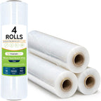 PSBM Blown Hand Stretch Wrap/Shrink Film 18" x 1500 feet 90 Gauge 4 Rolls