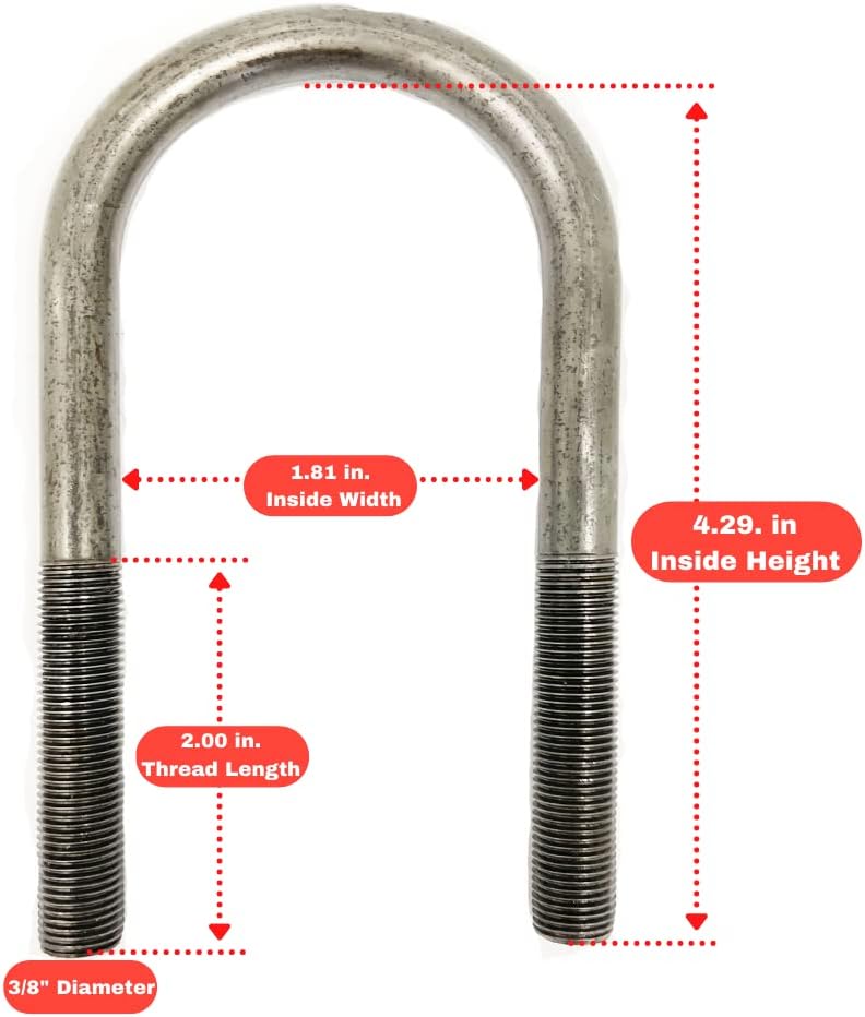 2,000 lbs. Trailer Axle Suspension Kit Incl. Leaf Springs, Hanger & U-Bolt kit