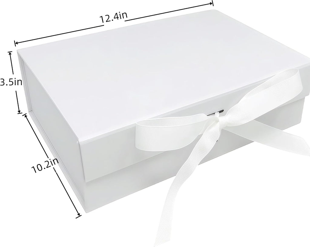 White Gift Box for Presents Gift Boxes with Lids Magnetic Closure