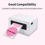 3 Inch Round Thermal Label Printer Stickers, Self-Adhesive Direct Thermal Labels Stickers, Waterproof/Perforation
