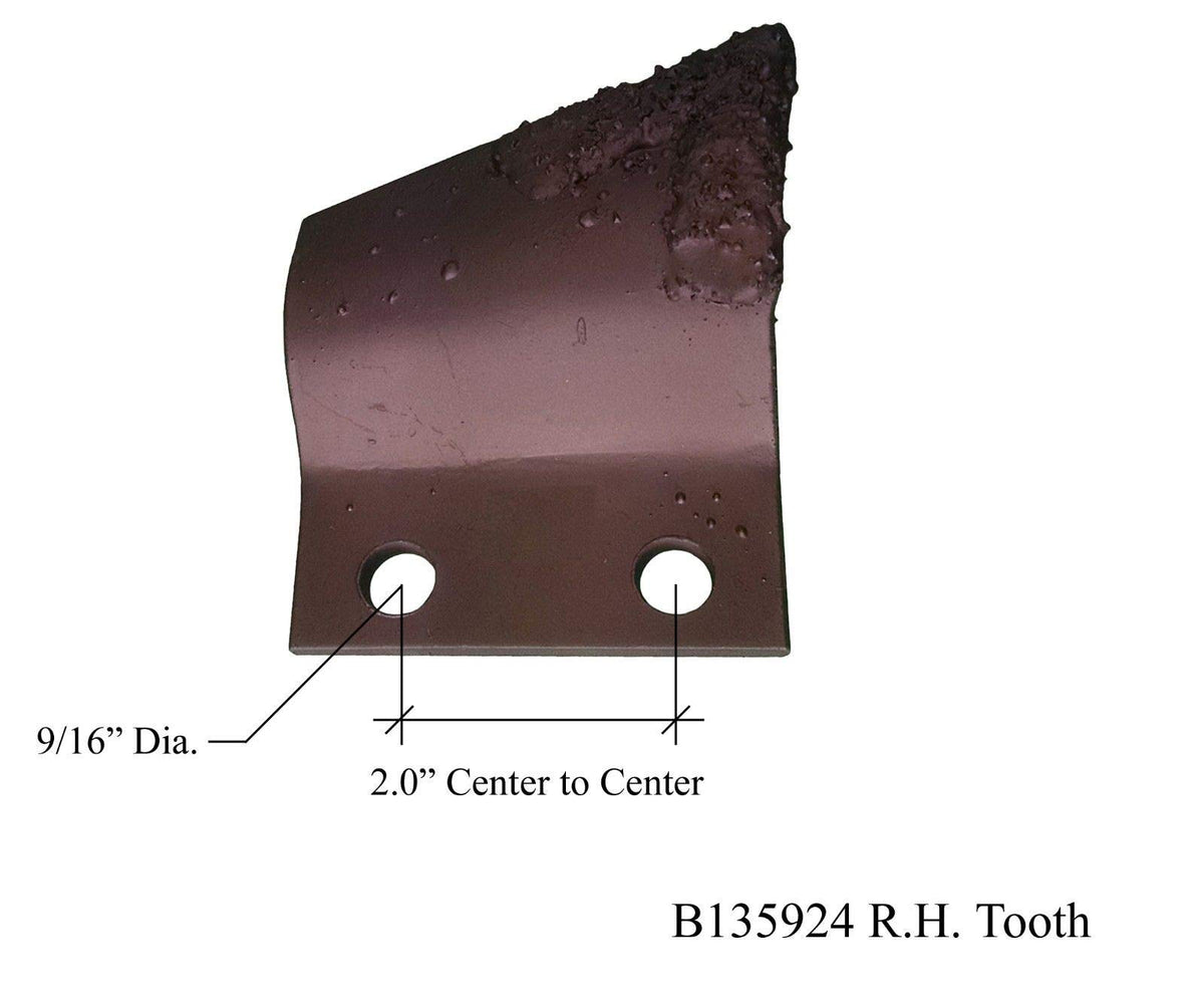 1LH + 1RH Carbide Trencher Cup Tooth, fits Chains w/ 2" Pitch- 135924, 135925