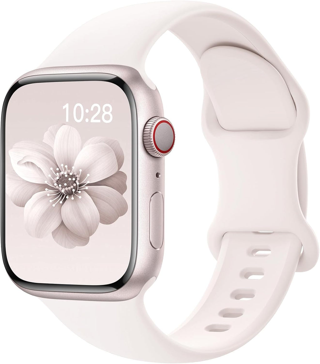 Sport Silicone Band Compatible with Apple Watch Bands 40mm 38mm 41mm 44mm 45mm 42mm 49mm Women Men,Soft Wristband