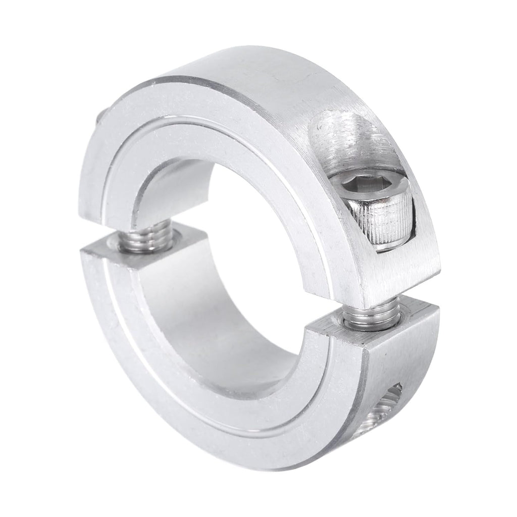 uxcell Double Split Clamp-On Shaft Collar for 1" Shaft, Aluminum Alloy