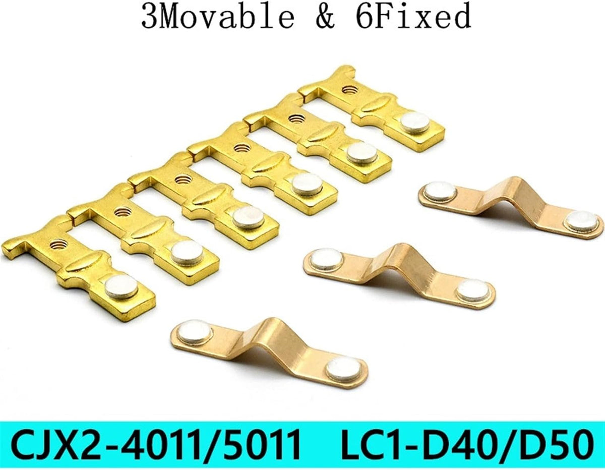 Main Contact Kit for Switch Contactor LC1D50 LC1D40 CJX2-4011 CJX2-5011 Moving and Fixed Contacts Contactor Replacement Kit(LC1-D50 (C Grade))