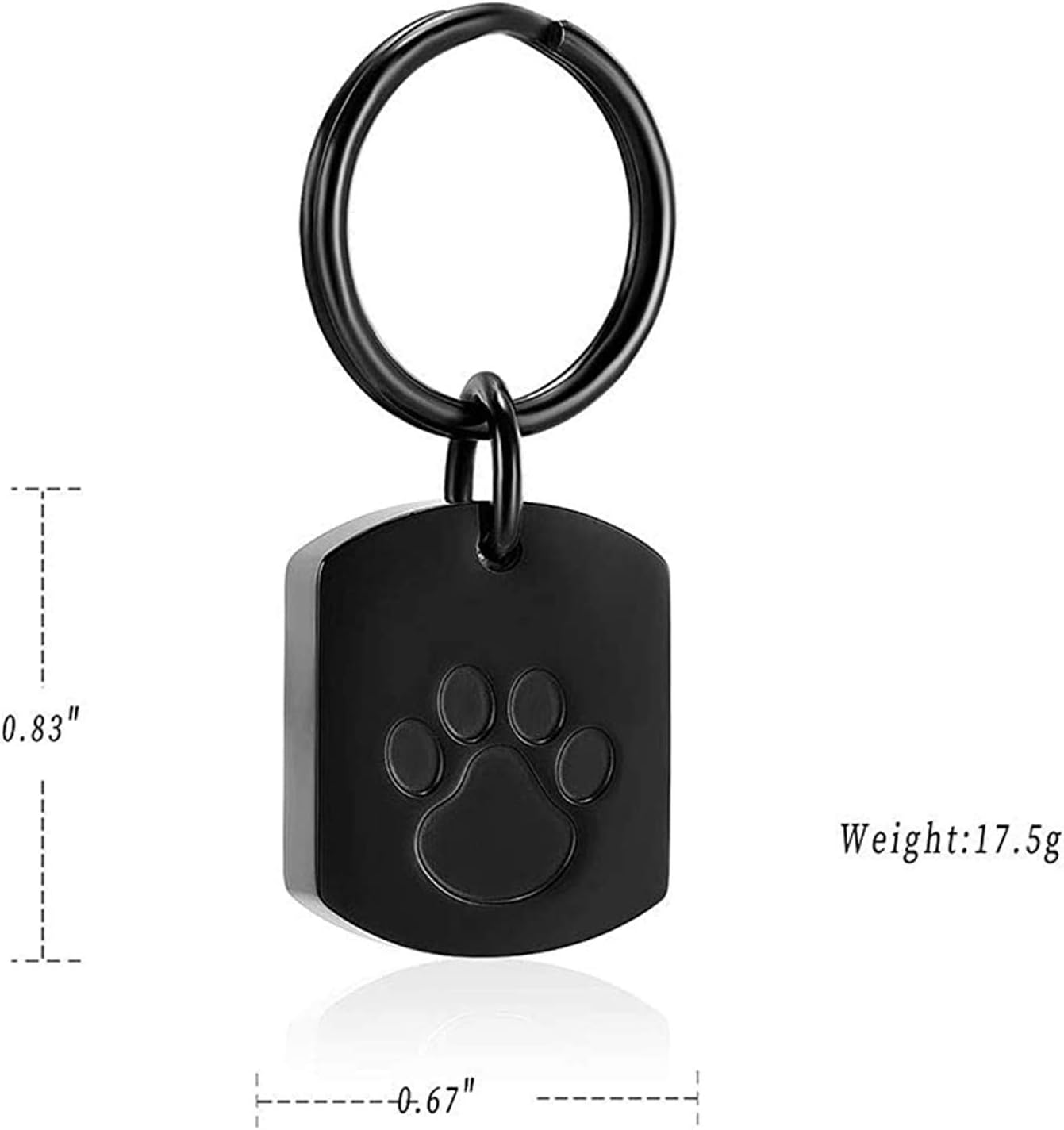 Pet Cremation Jewelry Dog Cat Paw Urn Keychain for Ashes for Women Men Memorial Keepsake Pendant
