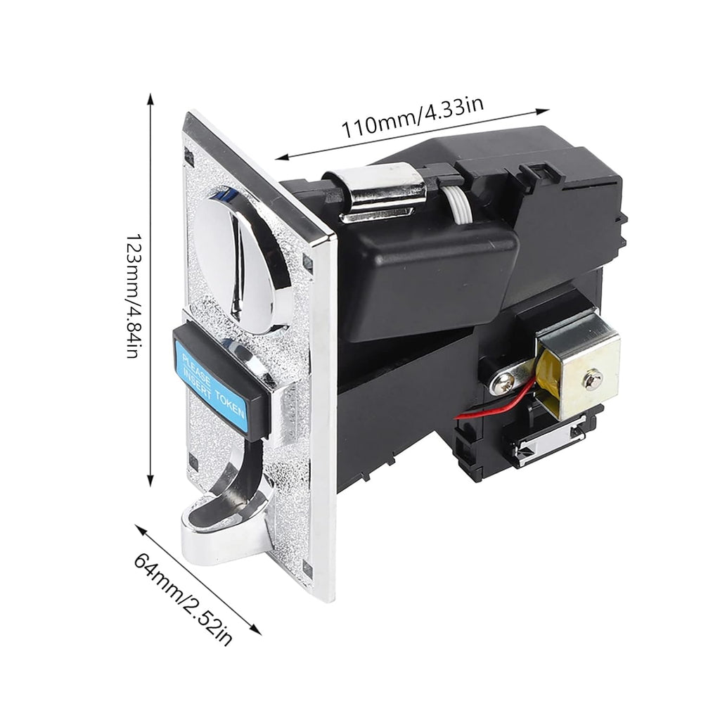 Coin Acceptor Support 6 Kinds of Coins, CPU Multi Coins Acceptor Selector, Programmable for Arcade Video Games