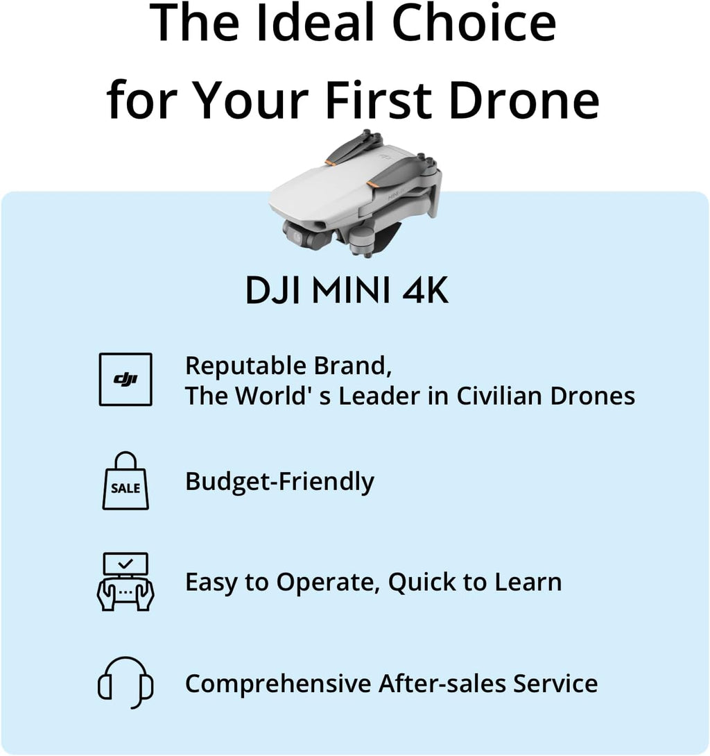 Mini 4K, Drone With 4K UHD Camera, Under 249 g | 3-Axis Gimbal, 10km Video Transmission, Auto Return, Wind