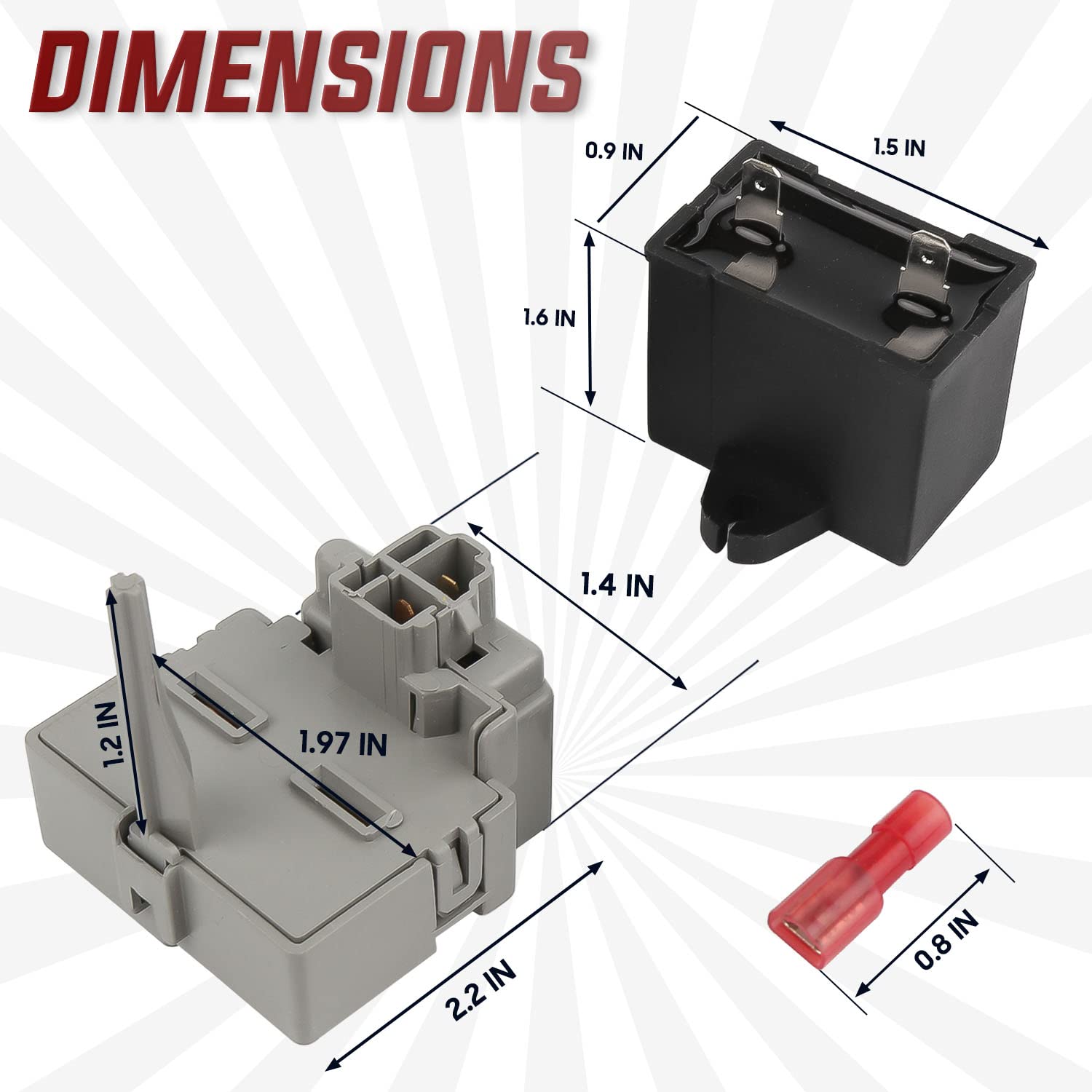 2319792 W10197428 W10189190 TSD2 Overload and Start Relay & Compressor Run Capacitor by Seentech - Compatible with