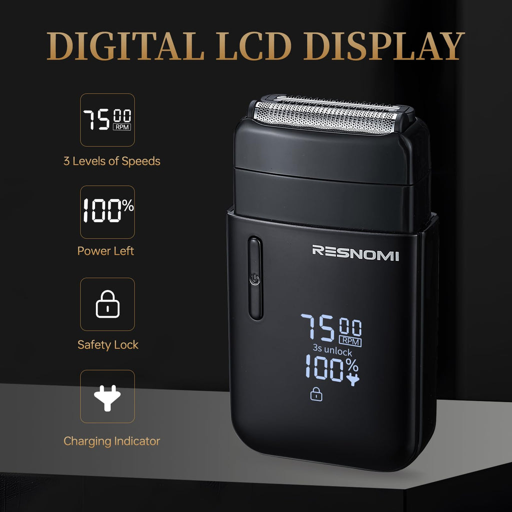 Electric Foil Shavers for Men with 3 Adjustable Gears, IPX7 Waterproof