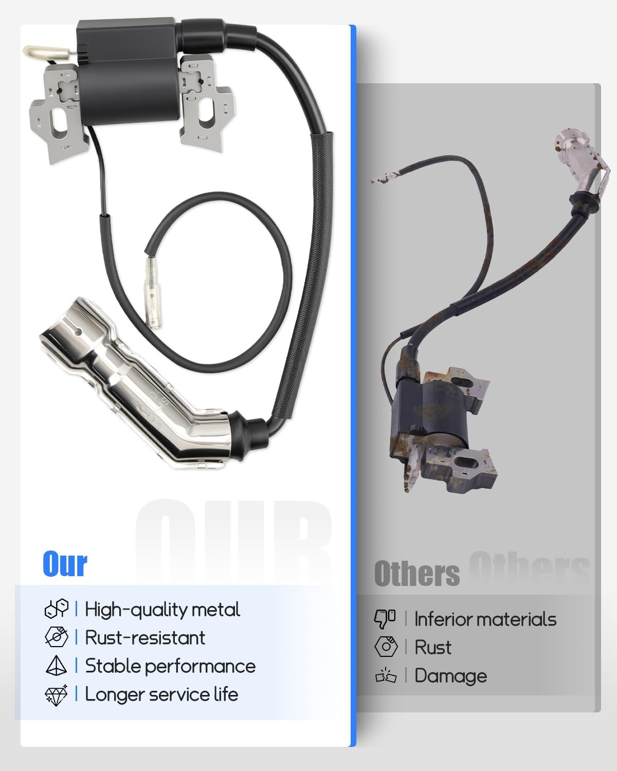 20001042 Ignition Coil, Fit for Ariens Lawn Mowers and Snow Blowers AX 136cc, 208cc, 254cc, Replaces 08201024, 08200807