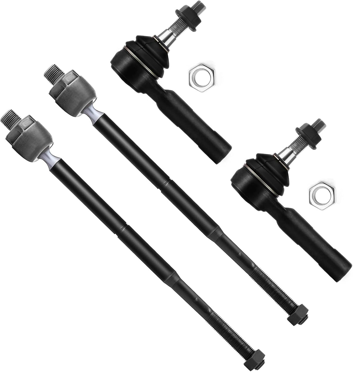 SCITOO 4pcs RWD Front Suspension Kit Inner Outer Tie Rod End Fit 2006-2010 For Dodge Charger 2008-2010 For Dodge Challenger 2005-2010 For Chrysler 300