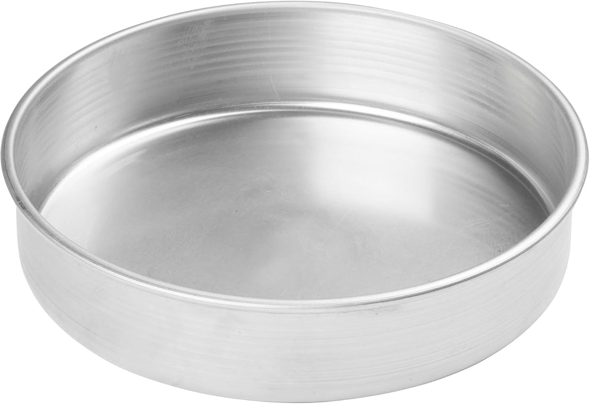 9" Red Heavy-Duty Round Layer Aluminum Cake Pan