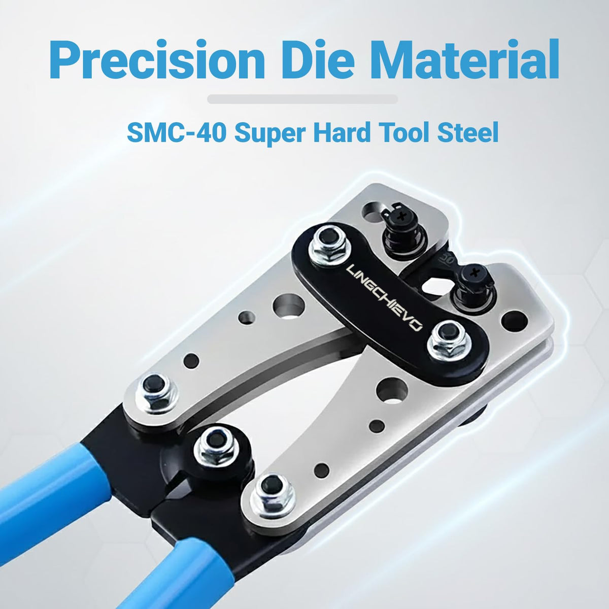 LingChievo Battery Cable Wire Crimper Tool for AWG 10-1/0 Lug&Terminal