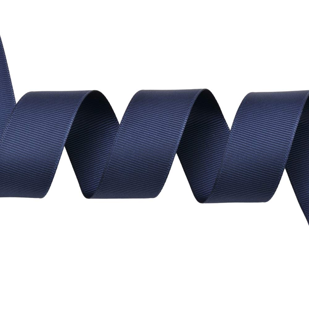 Navy Blue Grosgrain Ribbon, 1 Inch Continuous 50 Yards