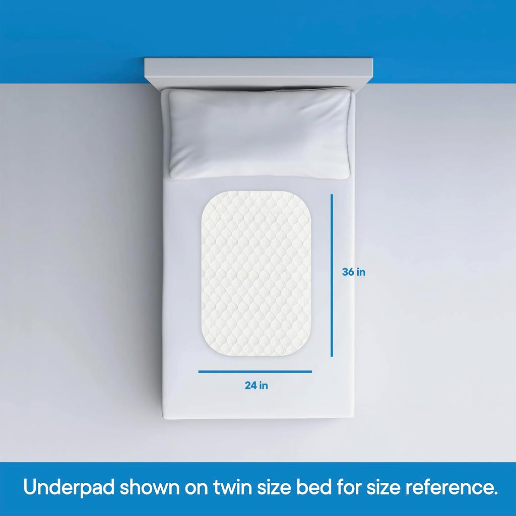 Ultra Soft 4-Layer Washable and Reusable Incontinence Bed Pad, 24"x36"