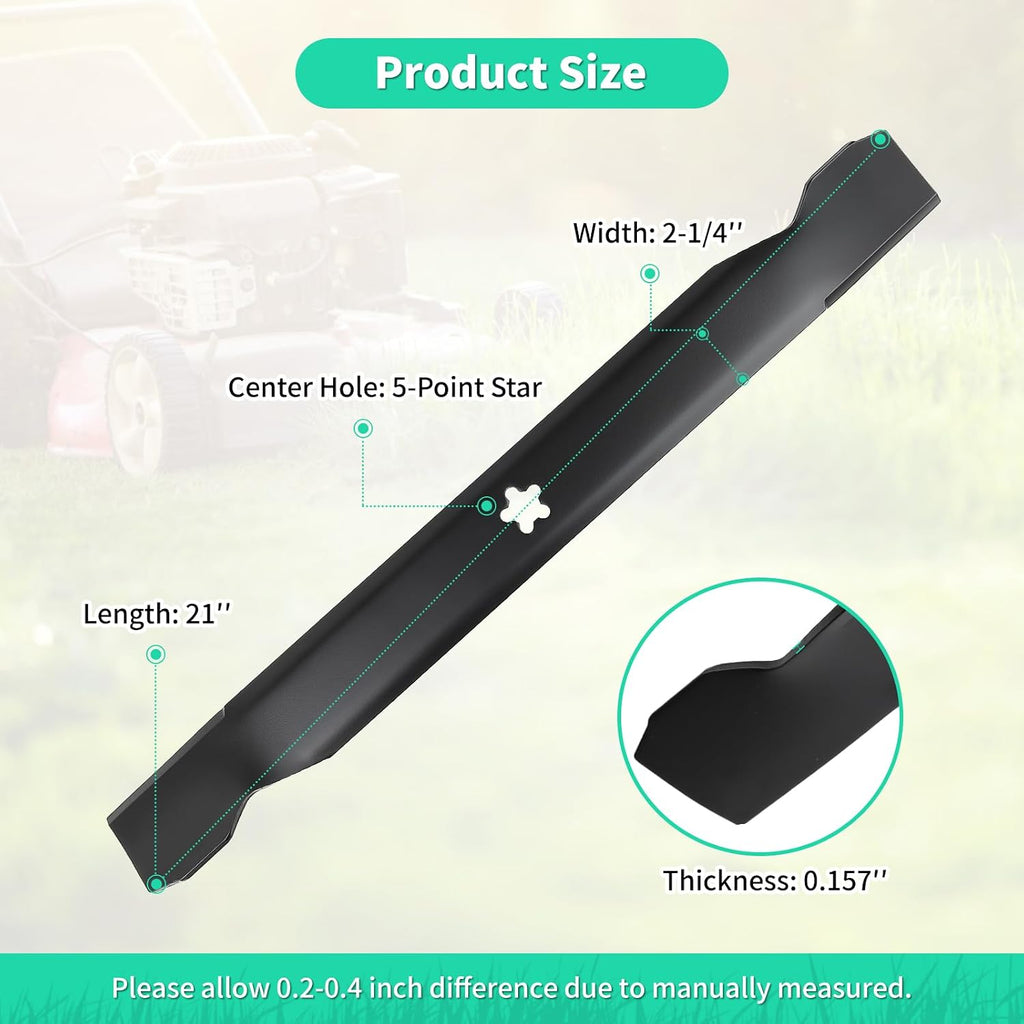 138971 High Lift Blades for 42" Deck, 532138971 Mower Blades Compatible with Craftsman Hus-qvarna Pou LAN Lawn Tractor, Replaces 134149, 127843, 138498, 532127843, 532138498, 2 Pack