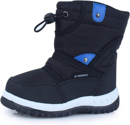 Kids Outdoor Winter Snow Boots, Warm Fur Lined | Waterproof Oxford Upper,Moisture-resistant Exterior,Non-Slip TPR