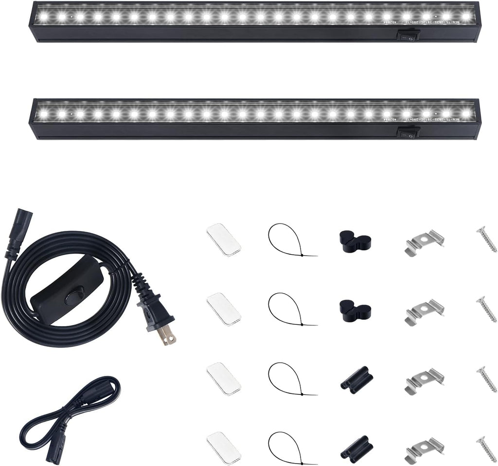 T5 LED Grow Lights, 1FT 10W (2 X 5W), 5000K Full Spectrum, 2 Packs | Grow Light Strip for Indoor Growing, Linkable