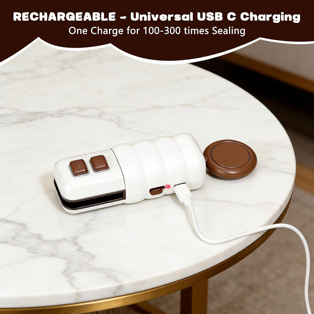 Mini Bag Sealer,4 in 1 Rechargeable Heat Sealer with Bottle Opener