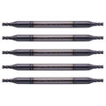 5Pcs 1/16" 4 Flute Solid Carbide Square End Mill, Double End, AlTiN Coated