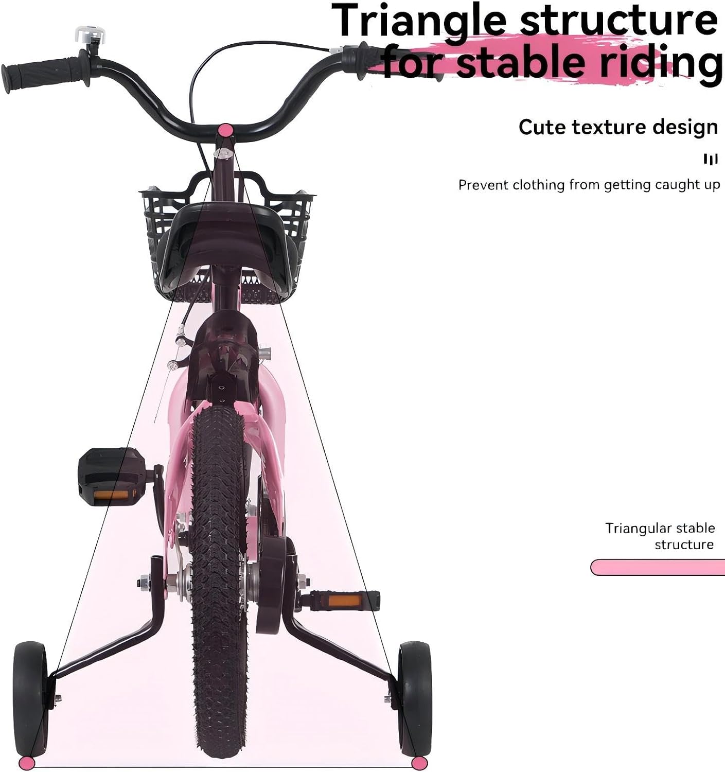 16 inch Kids Bike for Boys Girls Ages 4-8 Years, Children Bicycle with Training Wheels and Adjustable Seat, Steel