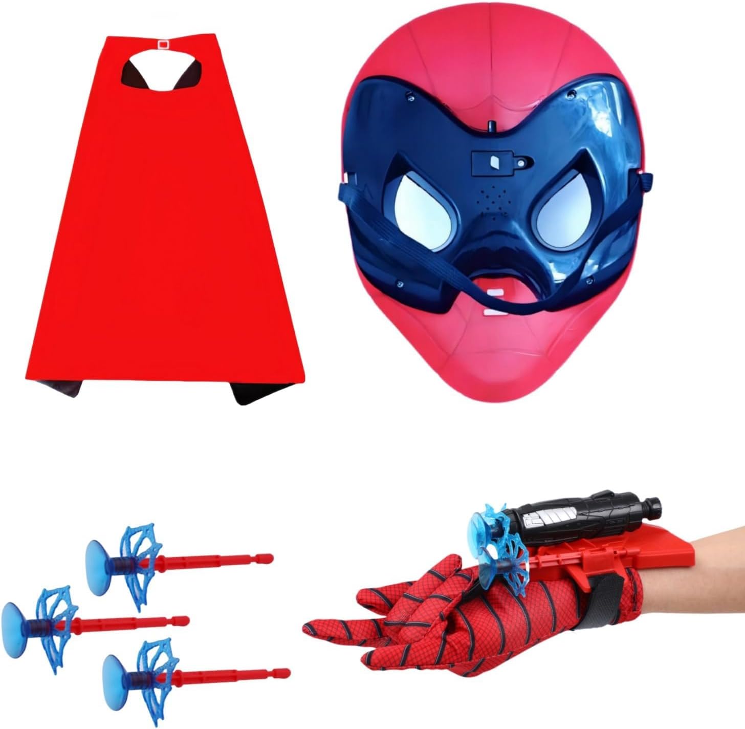 spider toys for boys 4-6 superhero capes for kids and Mask web shooter | Superhero Toy Shooter - Compatible with