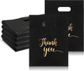 200 Pcs Thank You Merchandise Bags 9x12 Plastic Die Cut Handle