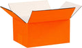 Orange (White Inside) Corrugated Shipping Boxes 10x6x2" Inch,25 Pc