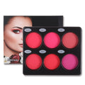 6-Colour Blush Palette, Long Lasting High Pigment Matte Pressed Powder Blush for Cheeks, Matt Shimmer Pressed Powder